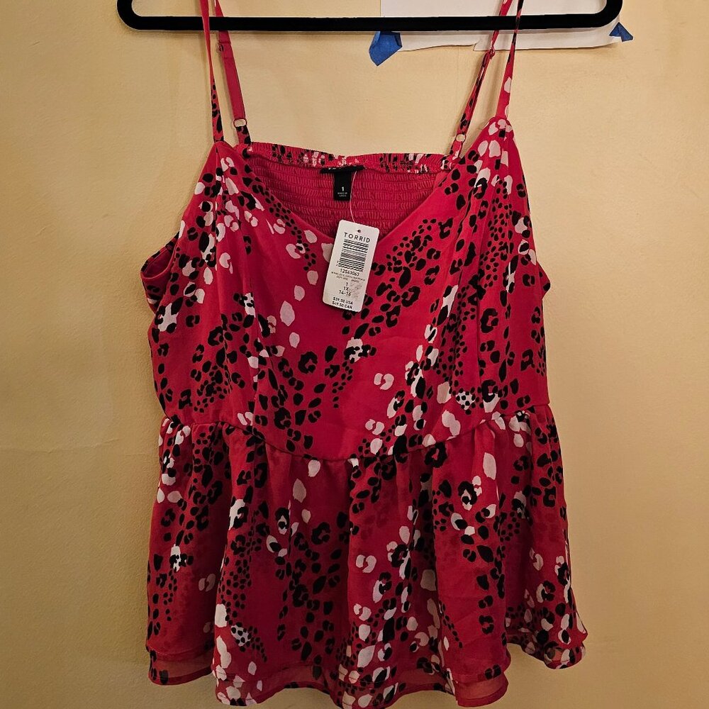 torrid cropped chiffon tank NWT